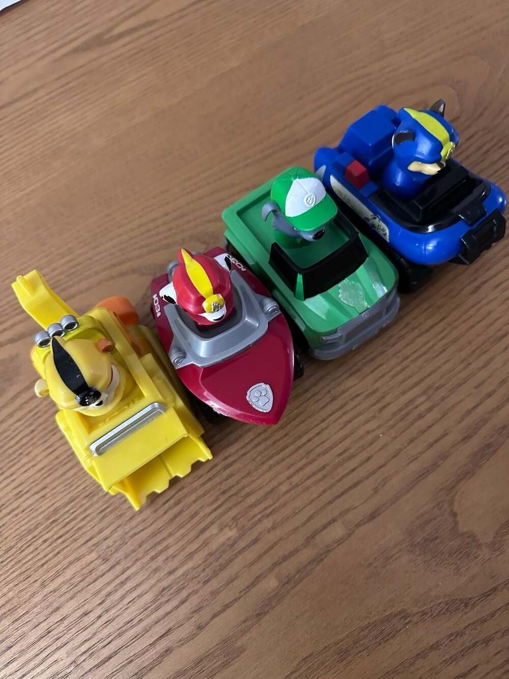 Paw Patrol Rescue Racers Action Figures Set Lot of 4 Toy Cars